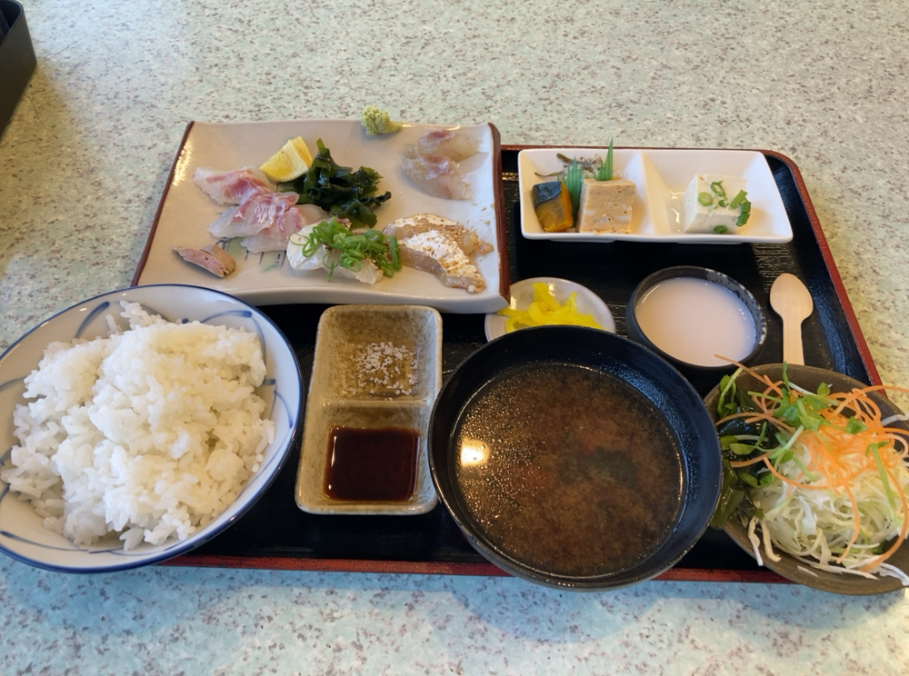 鯛の刺身定食