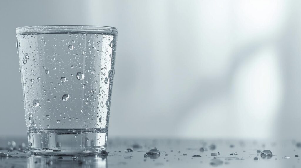 水の入ったコップ