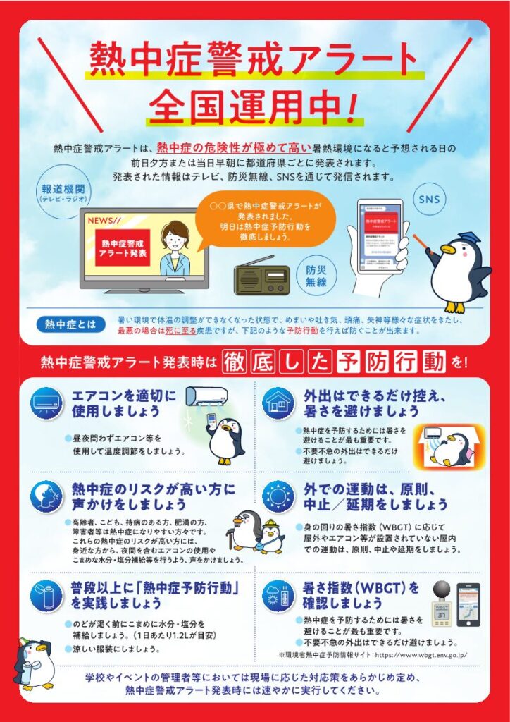 熱中症警戒アラートのポスター