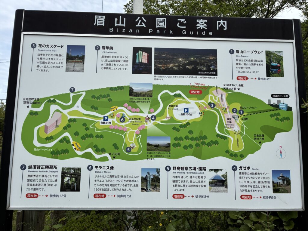眉山公園の看板