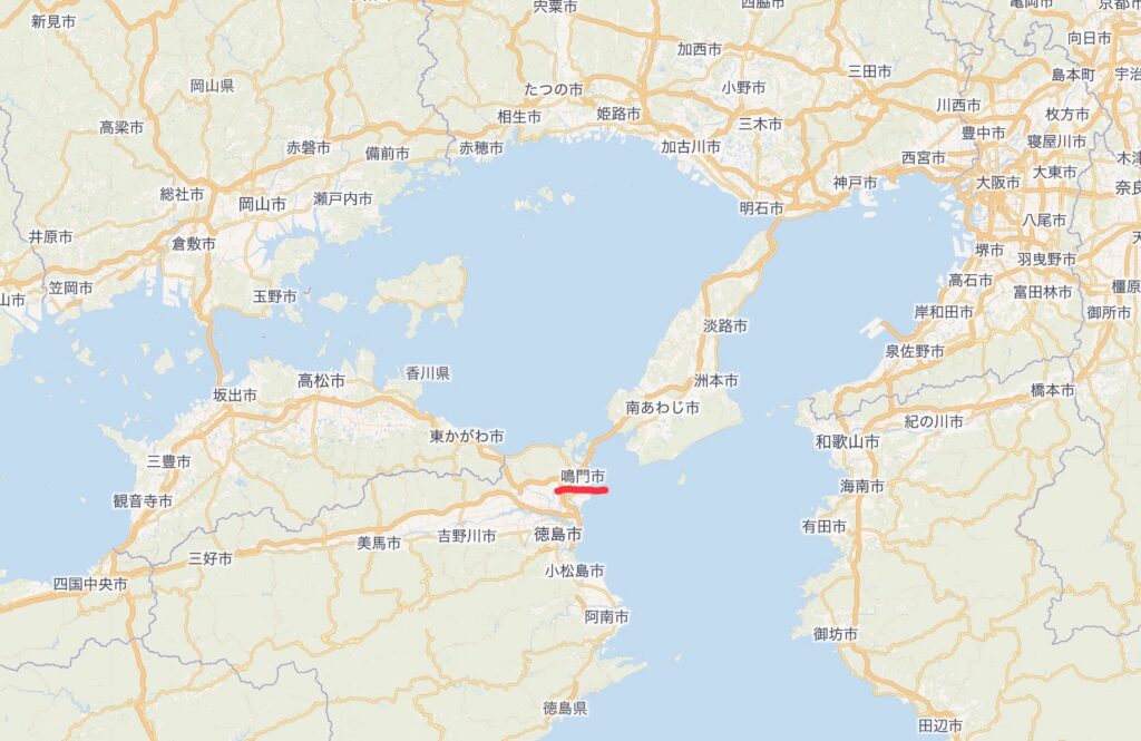 徳島県の地図