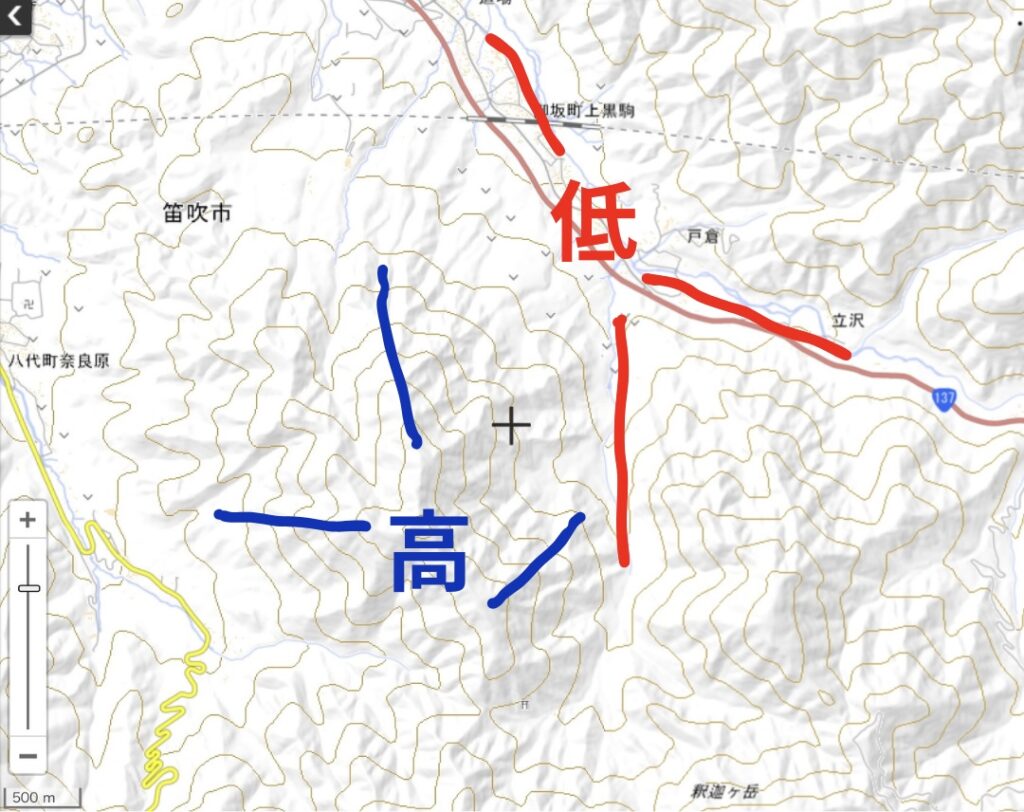 山の地図