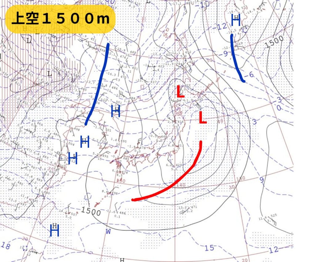 850hPa天気図