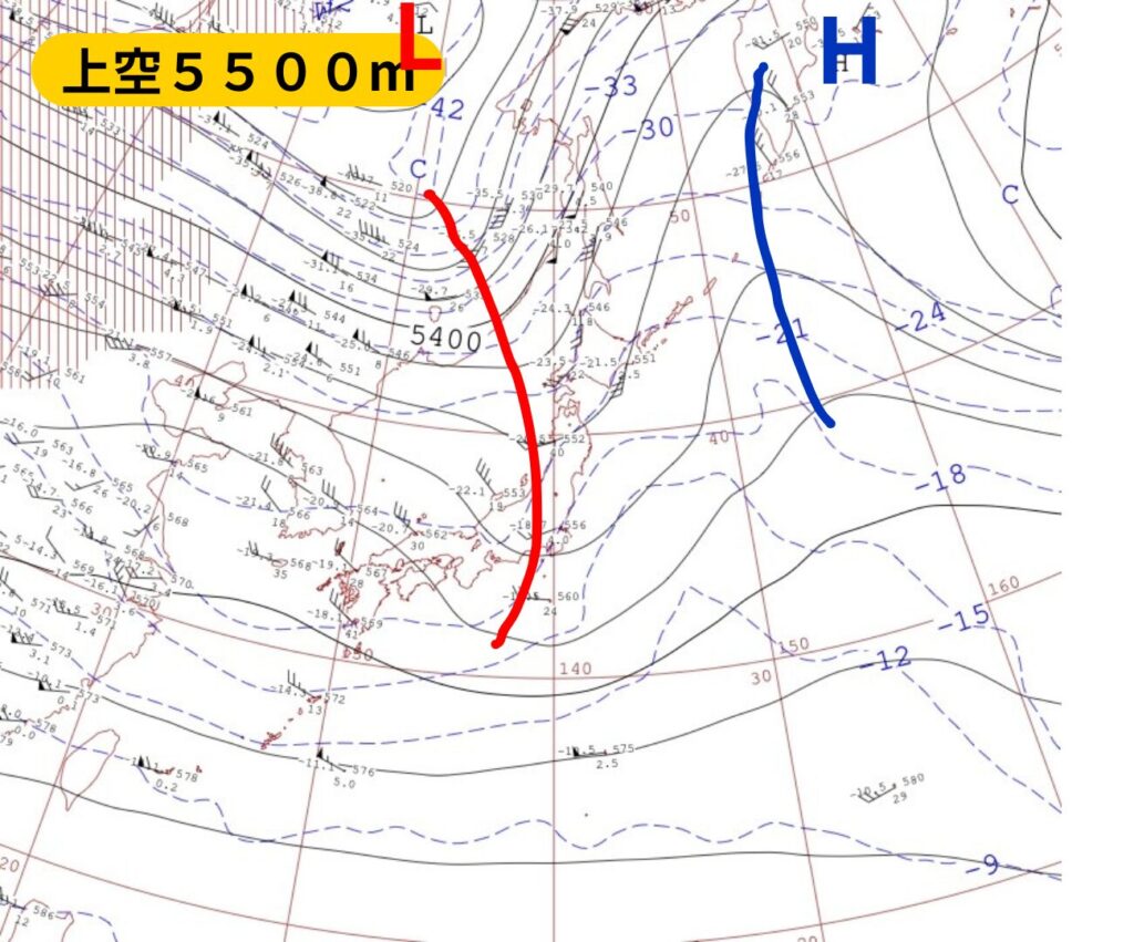 500hPa天気図