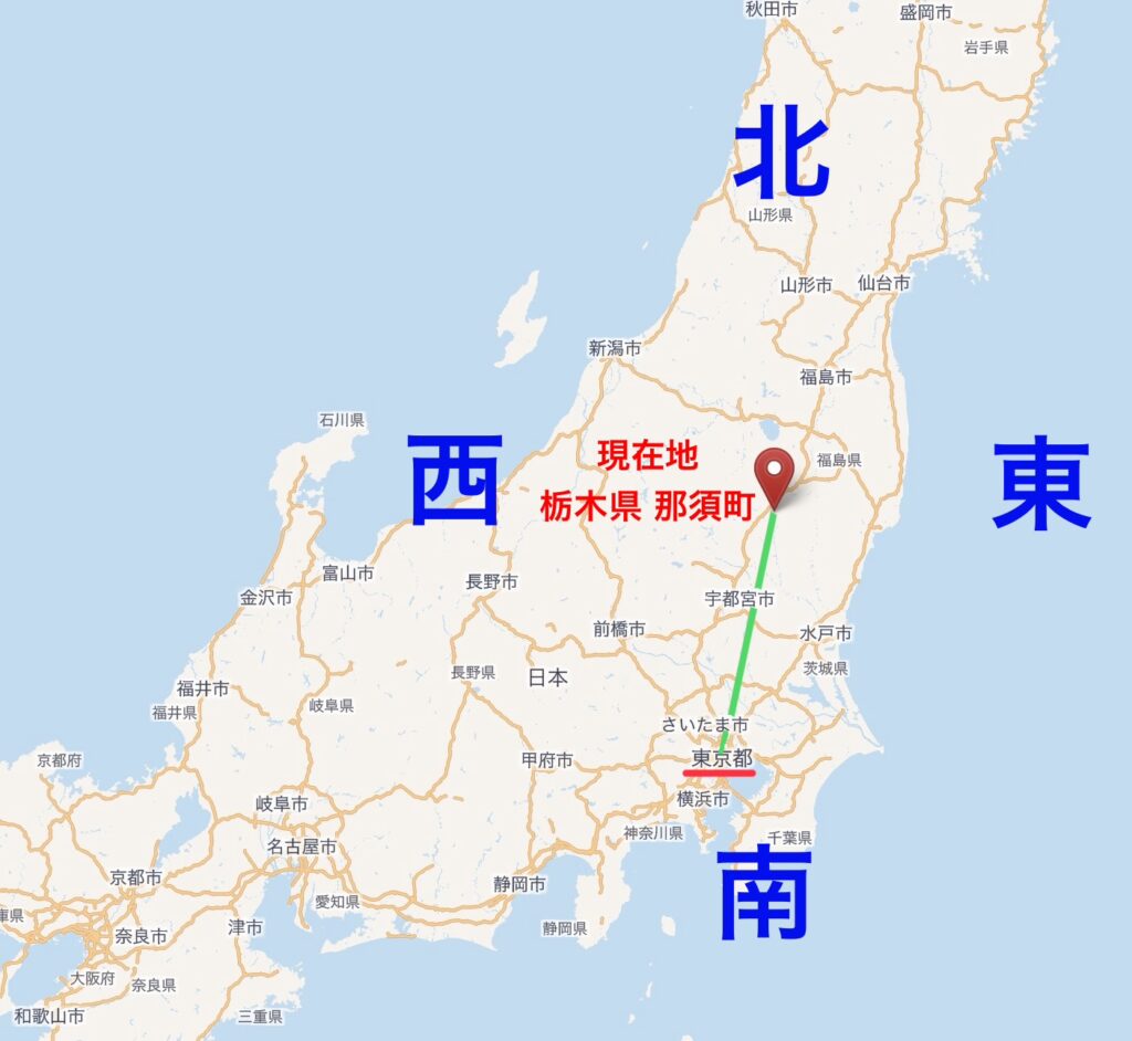 方角のわかる地図